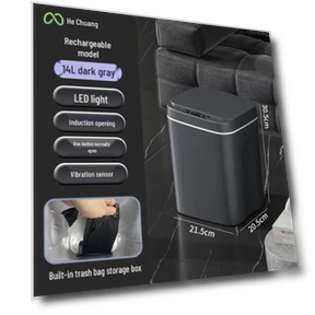 Waterproof Smart Trash Can with Automatic Lid — Kitchen Cans, Polaris star