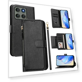 Zipper Pocket Multiple Card Slots Leather Phone Cover — Basic Cases, Smartwatch 2025