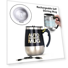 Automatic Magnetic Mixing Mug — Beverage Warmers, Chic Interiors