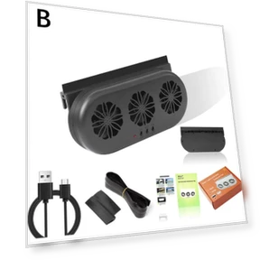 Solar Powered Car Fan — Cooling Fans, World Auto Parts