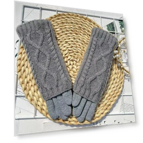 Touchscreen Knit Wool Gloves — Arm Warmers, Female s