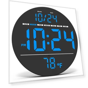 Digital Wall Clock with Large LED Display — Clocks, Homeware Essentials