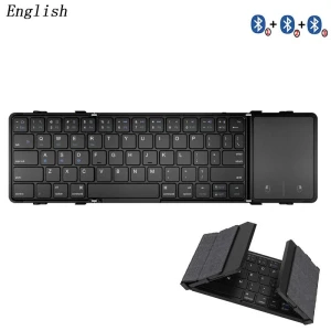 Folding Bluetooth Keyboard with Touchpad/Numeric Pad, SeenDa