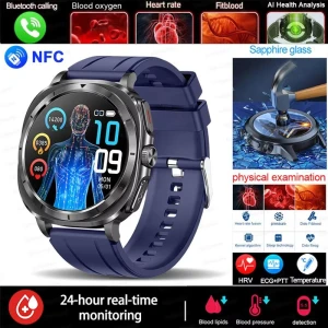 Health Smart Watch with Blood Lipid, Uric Acid, Blood Pressure, Blood Oxygen, Body Analysis, ECG+PPG, SAMS Online