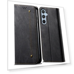 Jeans Cloth Texture Leather Wallet Phone Cover — Bumpers, Smartwatch 2025