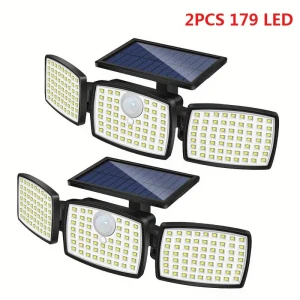 2 Pack Solar Wall Lamp with Motion Sensor, KITCHEN-MALL