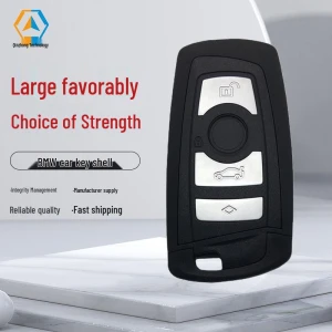 4-Button Smart Key Shell - Black, GearUp AutoMoto