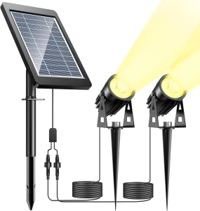 Solar Large Outdoor Light with Separate Panel, Zen-Japan Electronics