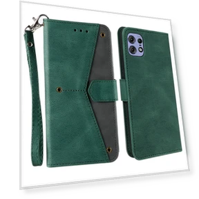 Splicing Stitching Leather Flip Protective Cover — Flip Cases, Smartwatch 2025