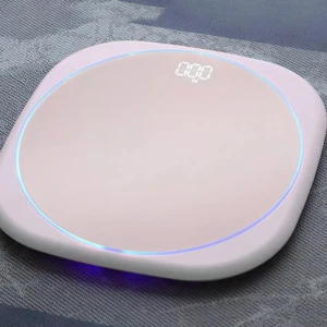 Creative Smart Home Scale with Atmospheric Light Night Light and USB Weight Monitoring, Mode Closet