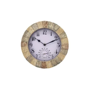 Smart Sandstone Wall Clock Thermometer, VoyageLug