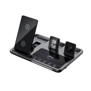 4-in-1 Wireless Charging Stand with Alarm Clock and Night Light, Household Electrical Appliances