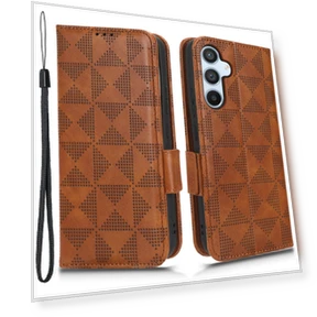 Anti-Drop PU Leather Wallet Protective Phone Case with Stand and Wrist Strap — Phone Accessories, Smartwatch 2025