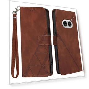 Leather Case with Hand Strap Wallet Stand — Phone Accessories, Smartwatch 2025
