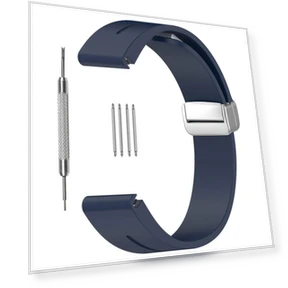 Silicone Watch Strap with Magnetic Silver Buckle — Fitness Bands, Smartwatch 2025