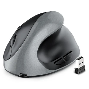 Ergonomic Wireless Vertical Rechargeable Silent Designer Mouse, Computer boost