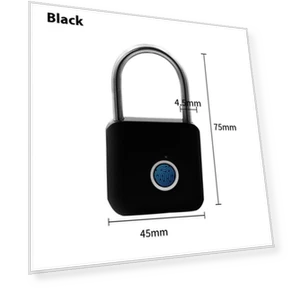 Waterproof Keyless Fingerprint Smart Padlock — Padlocks & Hasps, Three Degrees