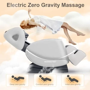 Massage Chair Full Body with Zero Gravity, Heating, Foot Massage, Auto Modes, Bluetooth Speaker, Touch Screen Controller, FURNIMAT