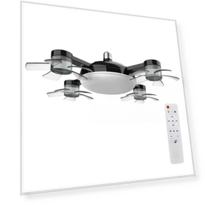 Drone Fan with LED Light and Remote Control — Foam, Sole Street