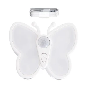LED Butterfly Night Light with Adjustable Brightness, Blackcurrant