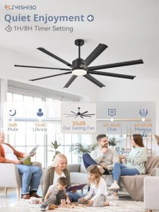 Smart Ceiling Fan with Light and Remote — Smart Fan, ZMISHIBO