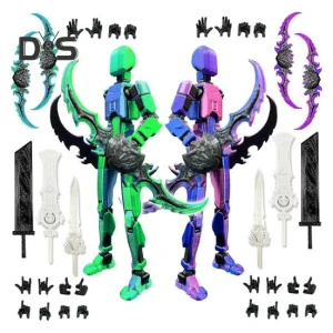 3D Printed Robot Figure with Accessories, Play with You