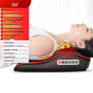 Deluxe Smart Heat Therapy Back Massager Cushion — Massage Chairs, AUX