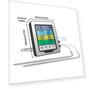 Digital Kitchen Thermometer with Dual Probe — Instant-Read, Daily necessities-V