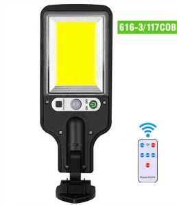 Solar-Powered Remote Control Motion Sensor Outdoor Wall Light, Value Vault