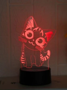 Creative Cartoon Cat 3D Night Light, COOKING-MALL