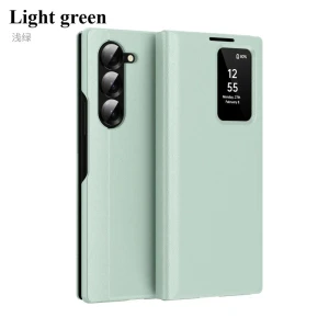 High-Quality Leather Business Book Cover with Smart View Window, Samsung