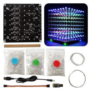 LED Cube DIY Electronic Kit, iCubeSmart