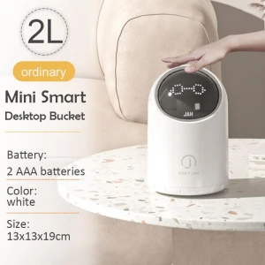 Mini Smart Desktop Trash Can with Display — Smart Trash Can, Elegant Living House