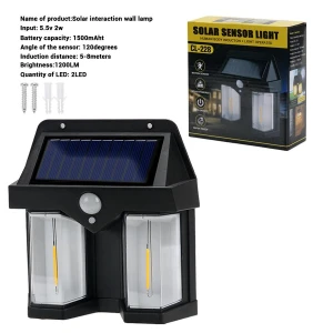 Outdoor Solar LED Wall Light with Motion Sensor, Marathon