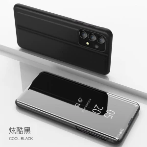 Luxury Leather Case with Smart Mirror and Magnetic Flip Cover, hengbo-Cases