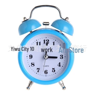 Silent Metal Alarm Clock with Light, WoW Home