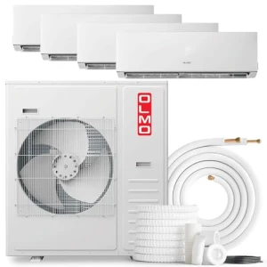 Quad Zone Wall Mount Ductless Mini Split A/C and Heater, OLMO
