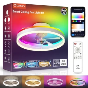 Smart WiFi Ceiling Fan with Lights, Lumary