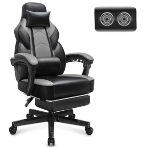 Gaming Chair with Footrest and Massage Lumbar Support — Ergonomic Chair, Meilocar