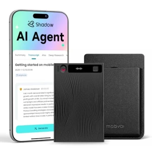 AI Voice Recorder with Transcription and Summary, Mobvoi