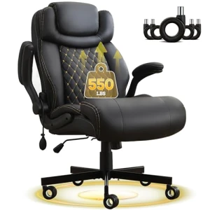 Big and Tall Office Chair with Inflatable Lumbar Support — Ergonomic Chair, Sofetura