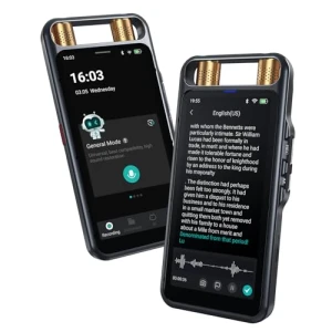 Voice Recorder with AI Transcription, Summary, Translation, and Playback — Translator Device, Rpbznr