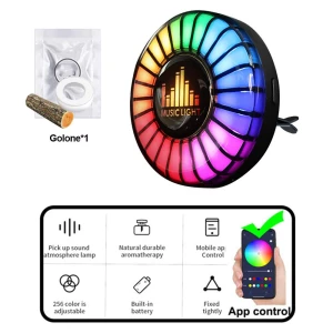 Car LED Sound Controller Air Freshener, Auto Launcher