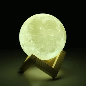 Rechargeable Moon Lamp with 3D Print, We Satisfied