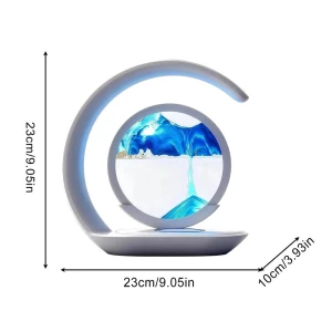 Wireless Charging Light Moving Sand Art Magnetic Charger, Motivational Running