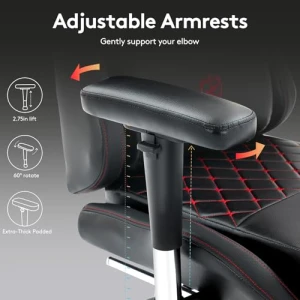 Gaming Chair with Footrest, Massage Lumbar Support, and Gel Pad — Ergonomic Chair, Morkprism