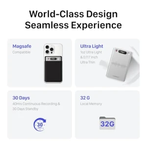 AI Voice Recorder for Phone Calls, Meetings & Lectures, Hybran