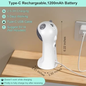 Automatic Motion-Activated Cat Toy with Green Light — Automatic Cat Toy, TBTeek