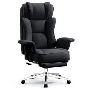 Big and Tall Office Chair with Footrest — Ergonomic Chair, OwgeinSet