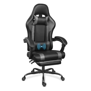 Gaming Chair with Footrest and Massage Lumbar Support — Ergonomic Chair, ErgoDesign